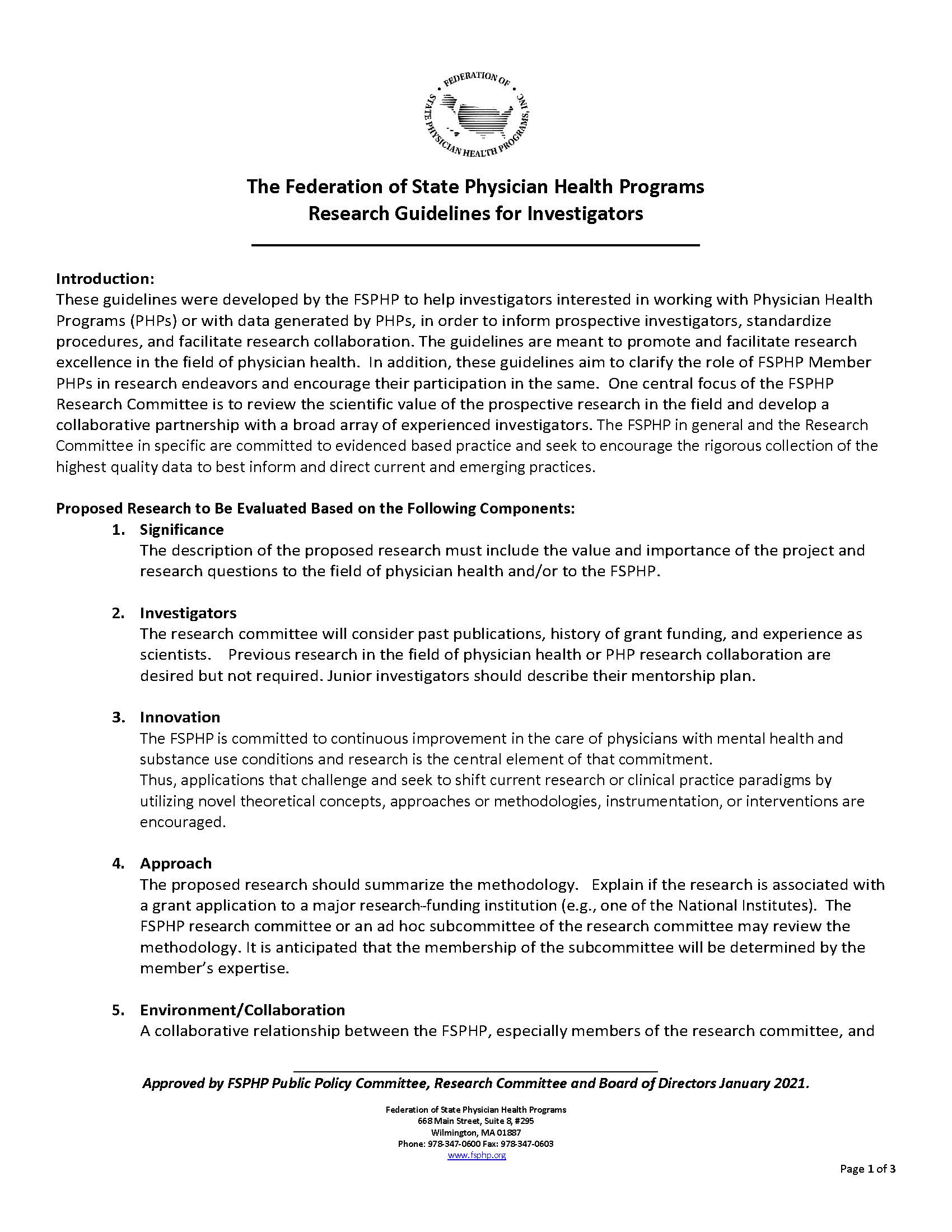 Fsphp Guidelines Policies Position Statements 0342